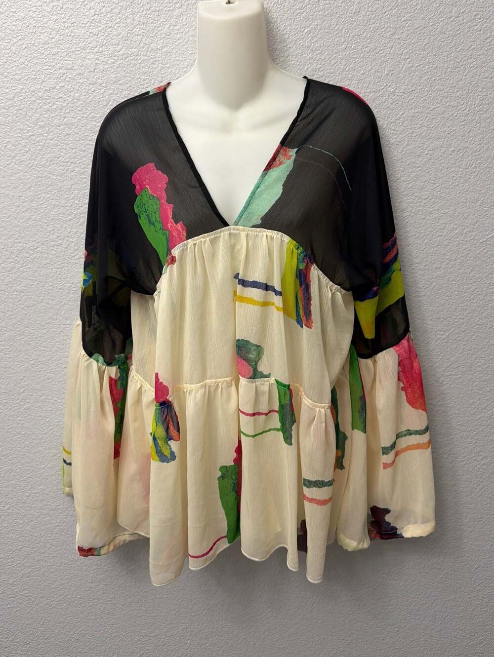 Oversized Sheer Balloon top-Unbranded Size L